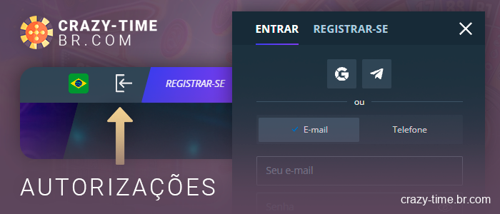 Faça login na sua conta do cassino on-line